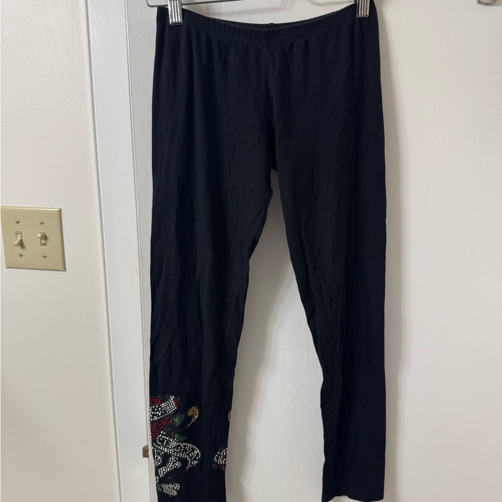 Ed Hardy Black Leggings with Embellishments